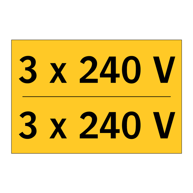 3 x 240 V - 3 x 240 V