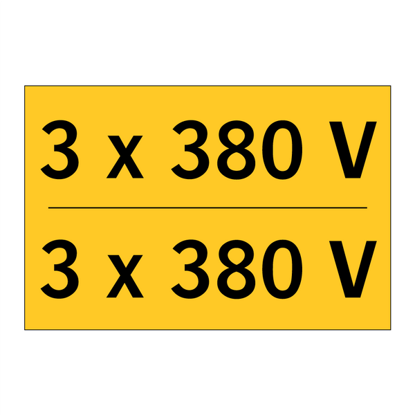 3 x 380 V - 3 x 380 V