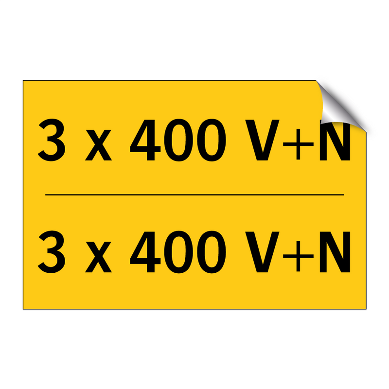 3 x 400 V+N - 3 x 400 V+N