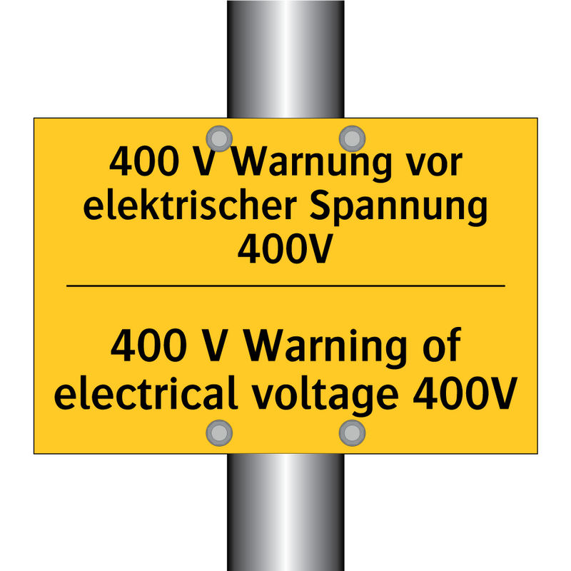 400 V Warnung vor elektrischer /.../ - 400 V Warning of electrical voltage /.../