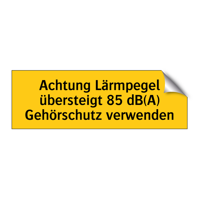 Achtung Lärmpegel übersteigt 85 dB(A) Gehörschutz verwenden