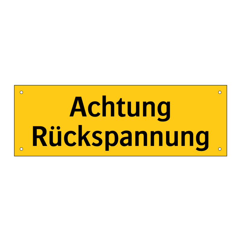 Achtung Rückspannung