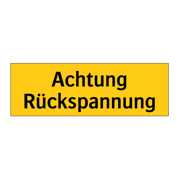 Achtung Rückspannung