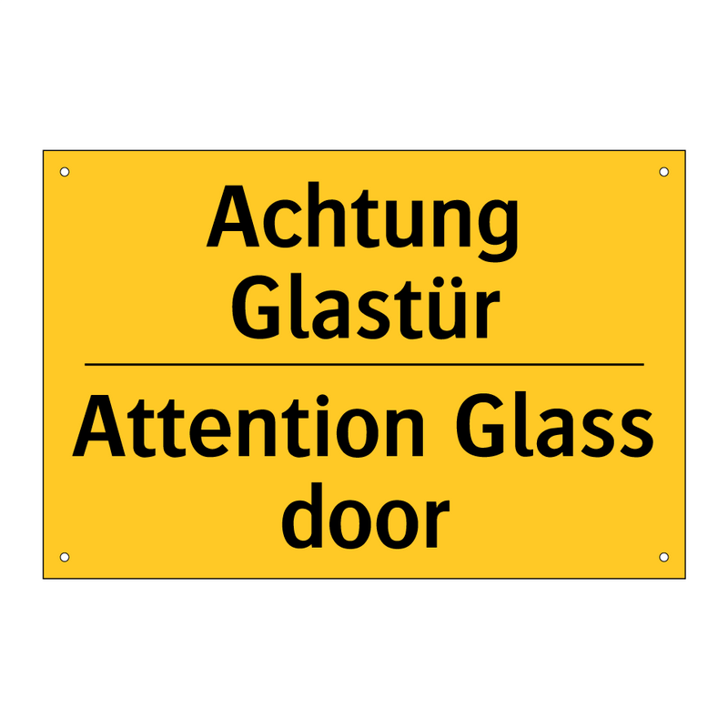 Achtung Glastür - Attention Glass door