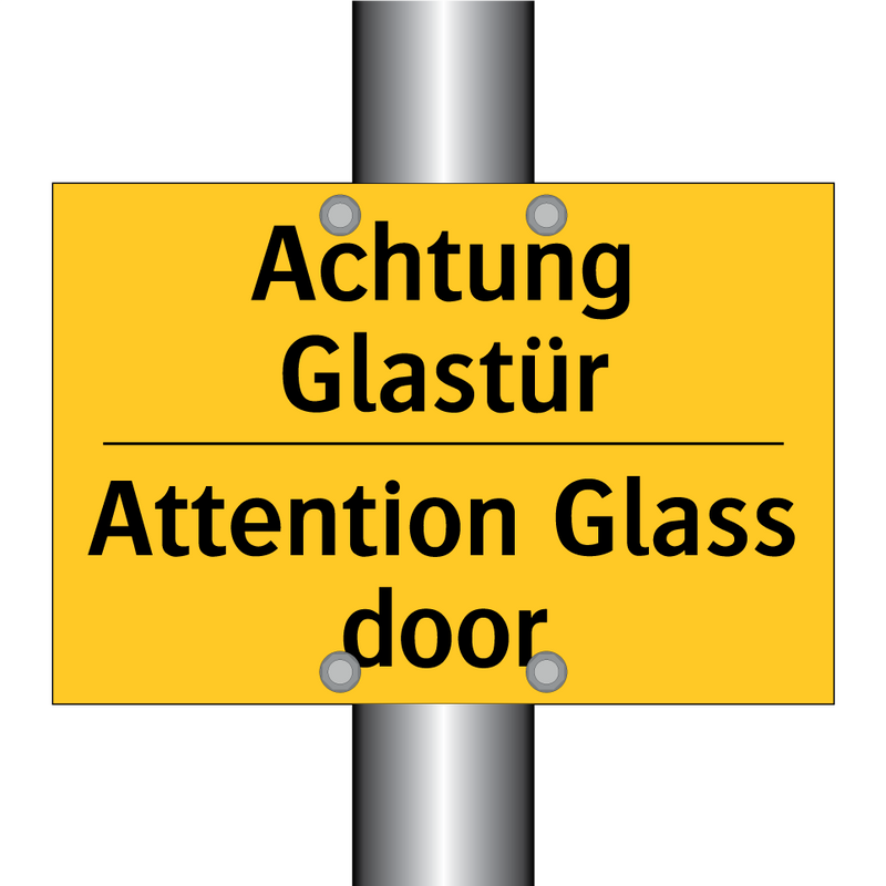 Achtung Glastür - Attention Glass door