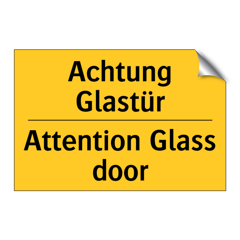 Achtung Glastür - Attention Glass door