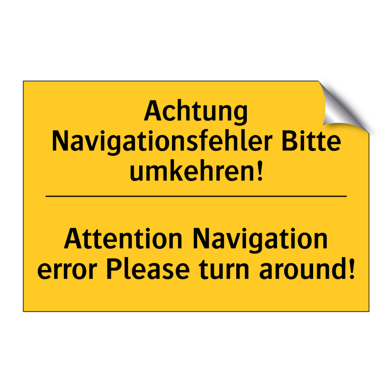 Achtung Navigationsfehler Bitte /.../ - Attention Navigation error Please /.../