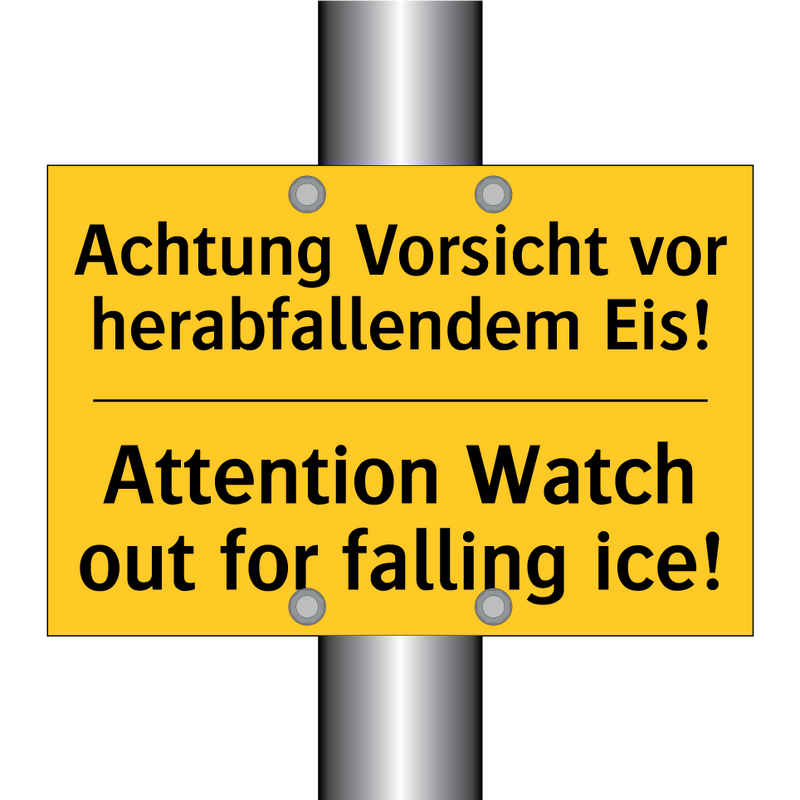 Achtung Vorsicht vor herabfallendem /.../ - Attention Watch out for falling /.../