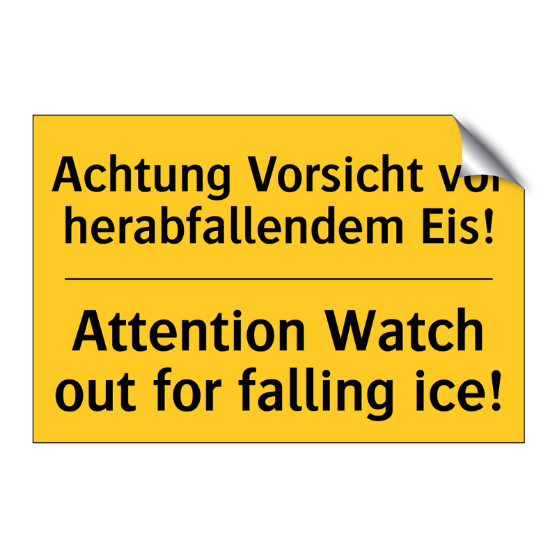 Achtung Vorsicht vor herabfallendem /.../ - Attention Watch out for falling /.../