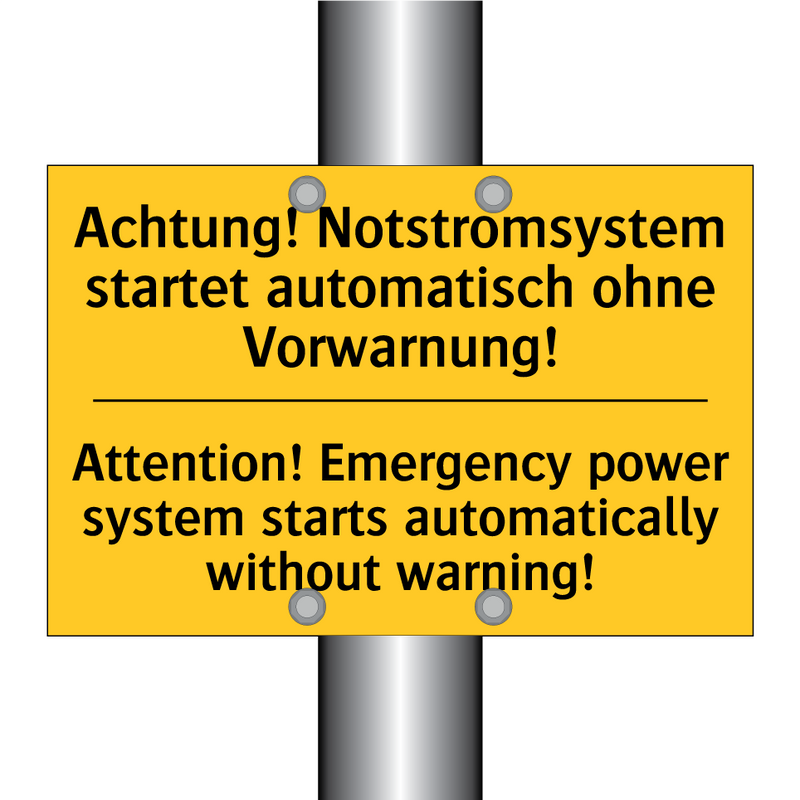 Achtung! Notstromsystem startet /.../ - Attention! Emergency power system /.../