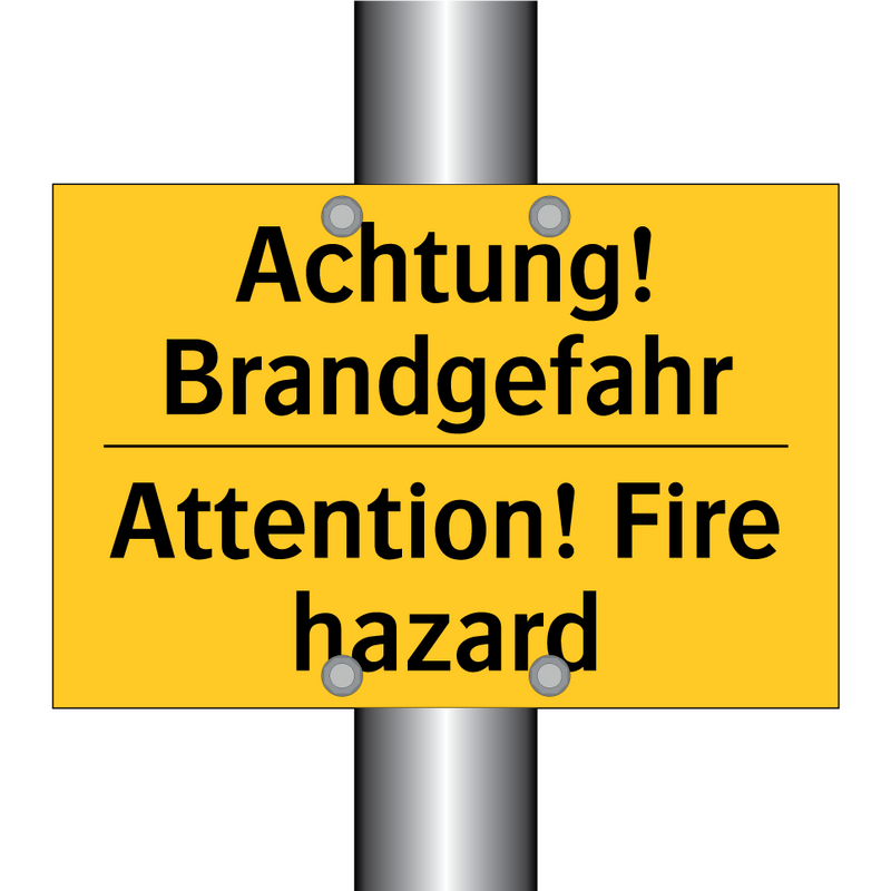 Achtung! Brandgefahr - Attention! Fire hazard