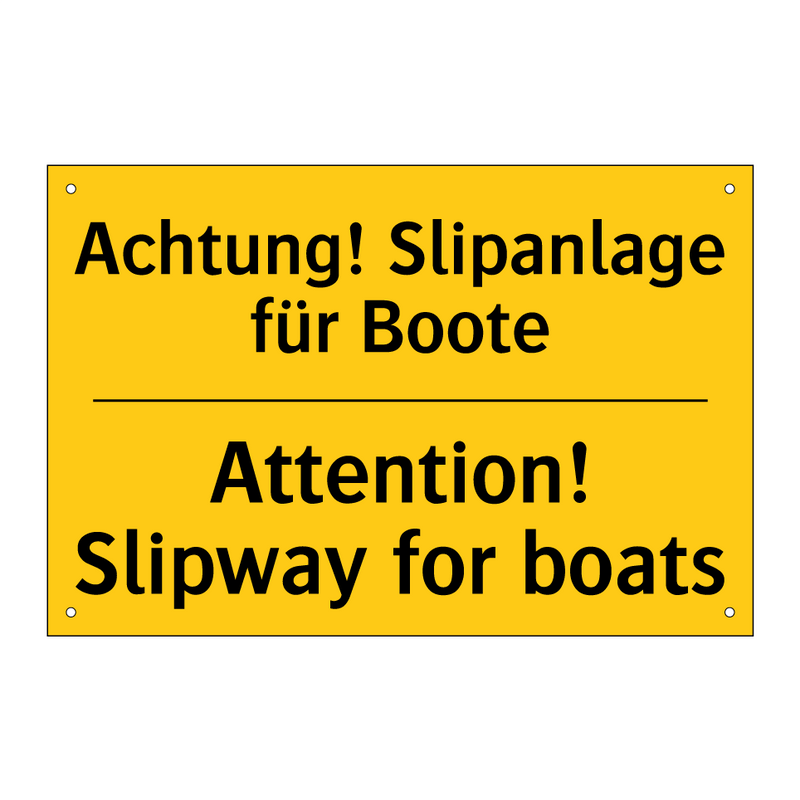 Achtung! Slipanlage für Boote - Attention! Slipway for boats