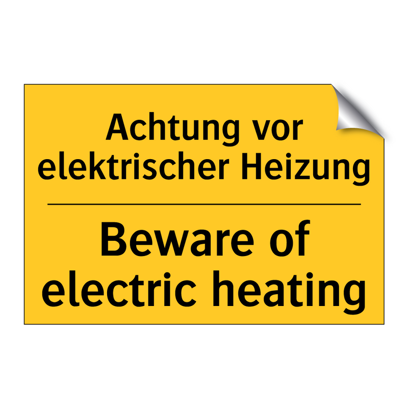 Achtung vor elektrischer Heizung/.../ - Beware of electric heating