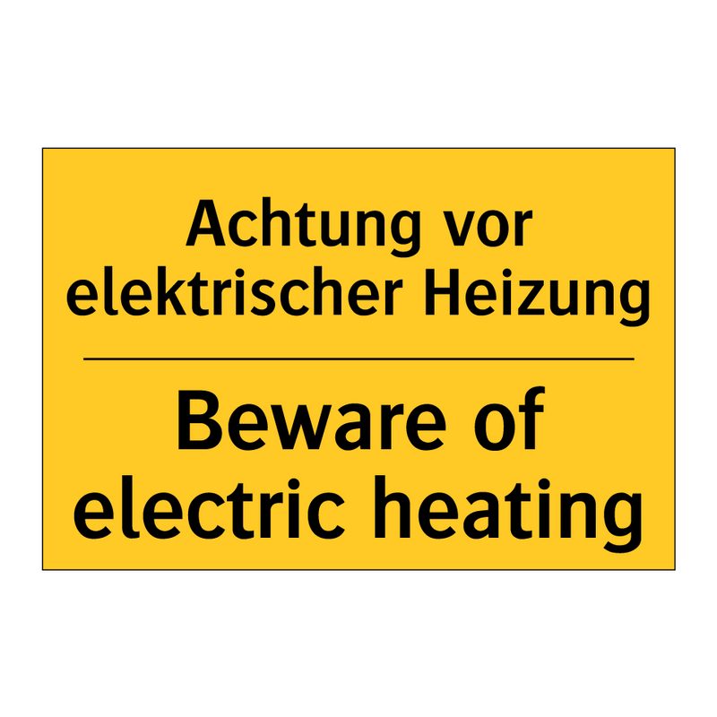 Achtung vor elektrischer Heizung/.../ - Beware of electric heating