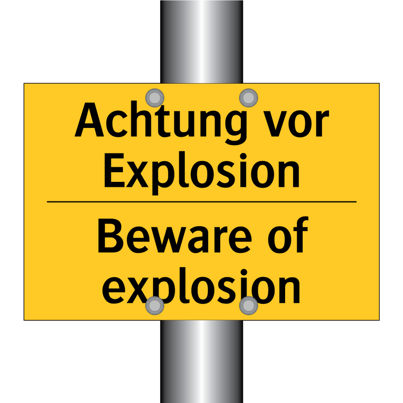 Achtung vor Explosion - Beware of explosion