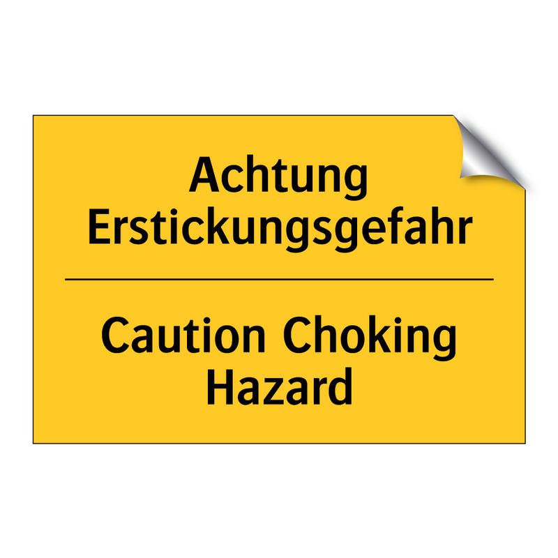 Achtung Erstickungsgefahr - Caution Choking Hazard