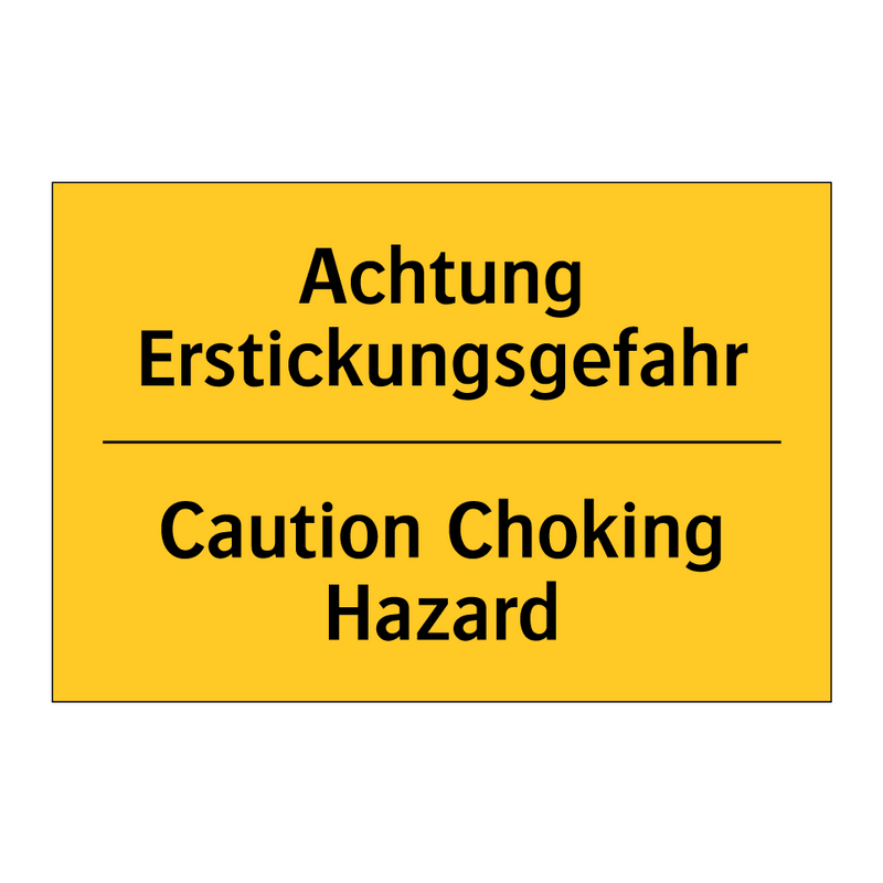 Achtung Erstickungsgefahr - Caution Choking Hazard