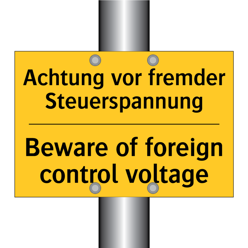 Achtung vor fremder Steuerspannung/.../ - Beware of foreign control voltage/.../