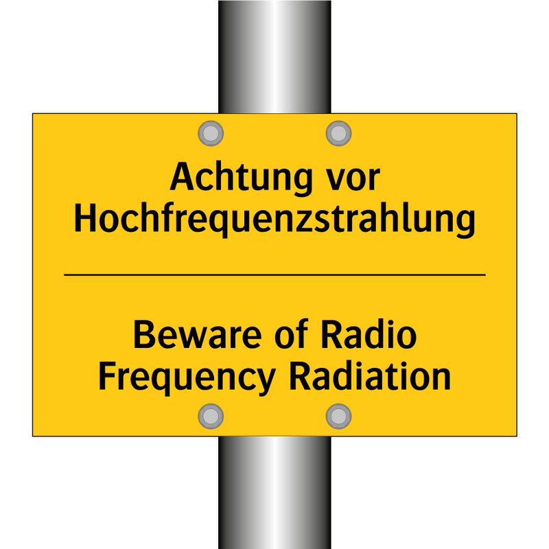 Achtung vor Hochfrequenzstrahlung/.../ - Beware of Radio Frequency Radiation/.../