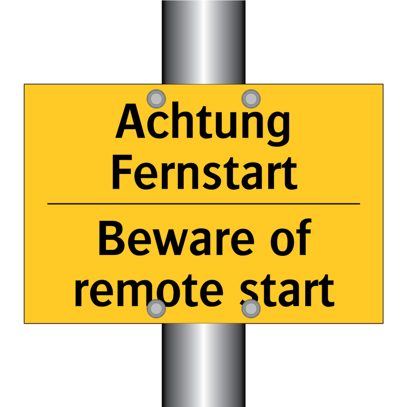 Achtung Fernstart - Beware of remote start