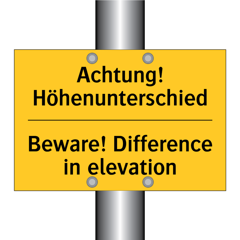 Achtung! Höhenunterschied - Beware! Difference in elevation/.../