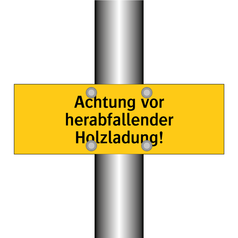 Achtung vor herabfallender Holzladung!