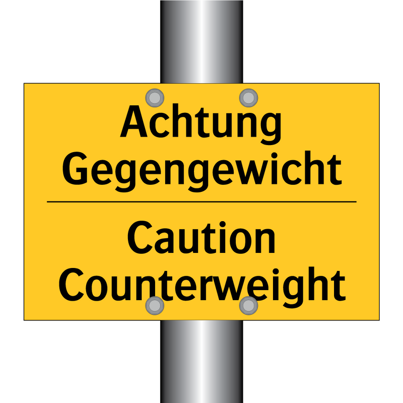 Achtung Gegengewicht - Caution Counterweight