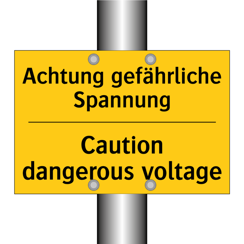 Achtung gefährliche Spannung - Caution dangerous voltage