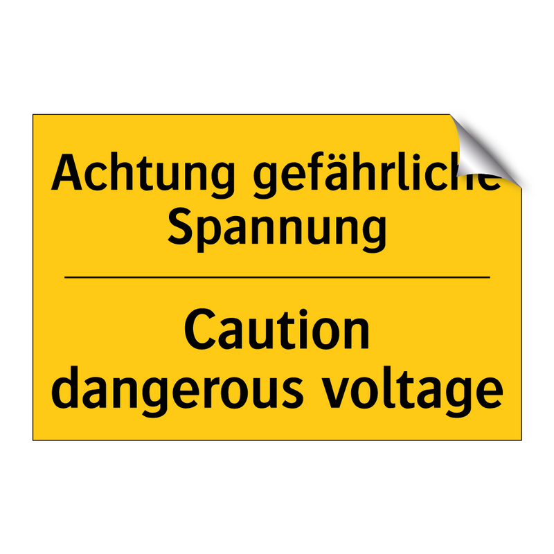 Achtung gefährliche Spannung - Caution dangerous voltage