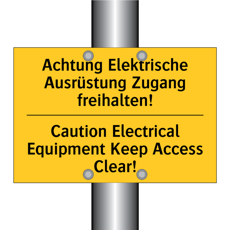 Achtung Elektrische Ausrüstung /.../ - Caution Electrical Equipment Keep /.../