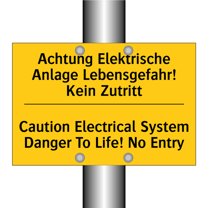 Achtung Elektrische Anlage Lebensgefahr! /.../ - Caution Electrical System Danger /.../