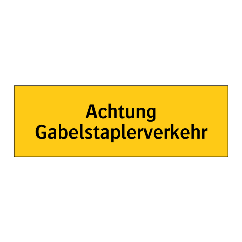 Achtung Gabelstaplerverkehr