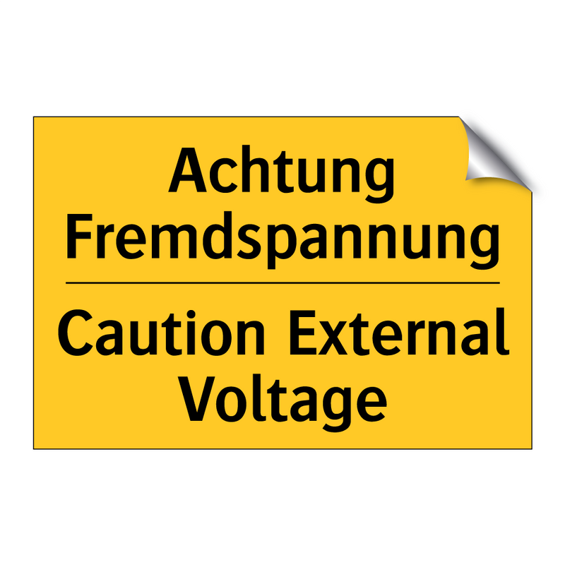 Achtung Fremdspannung - Caution External Voltage