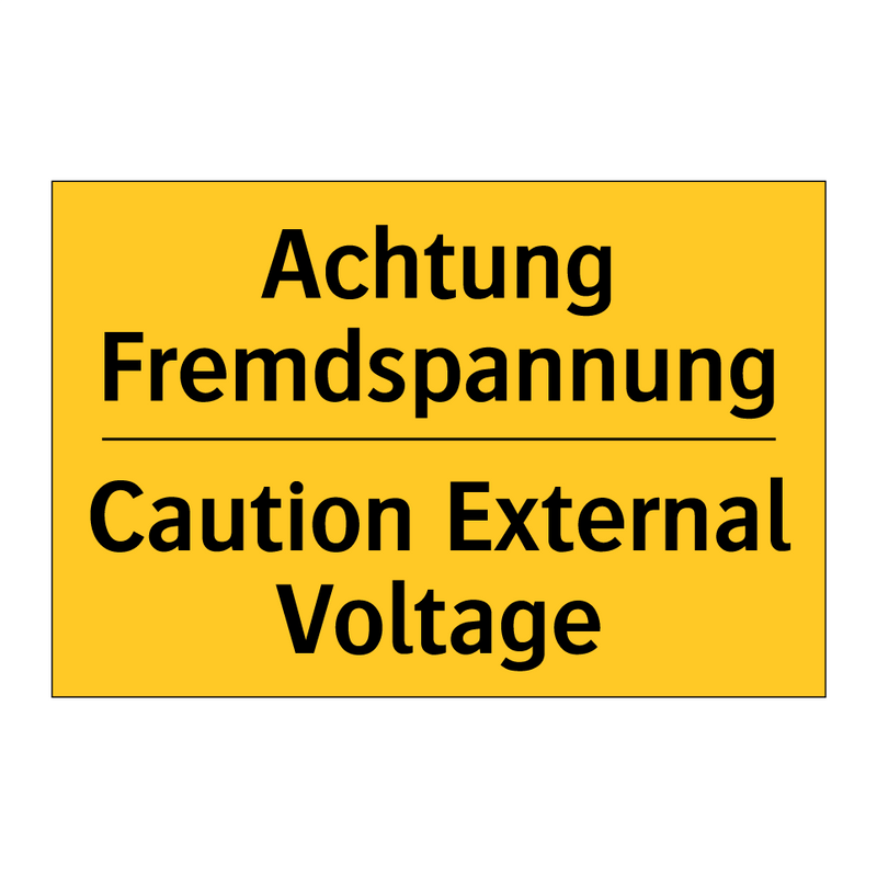 Achtung Fremdspannung - Caution External Voltage