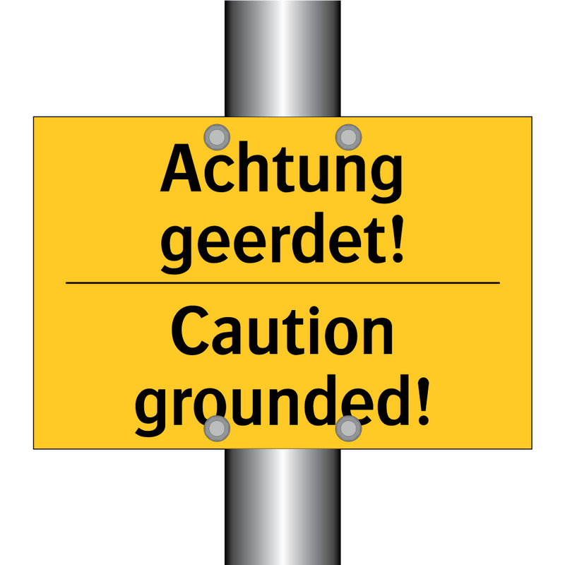 Achtung geerdet! - Caution grounded!