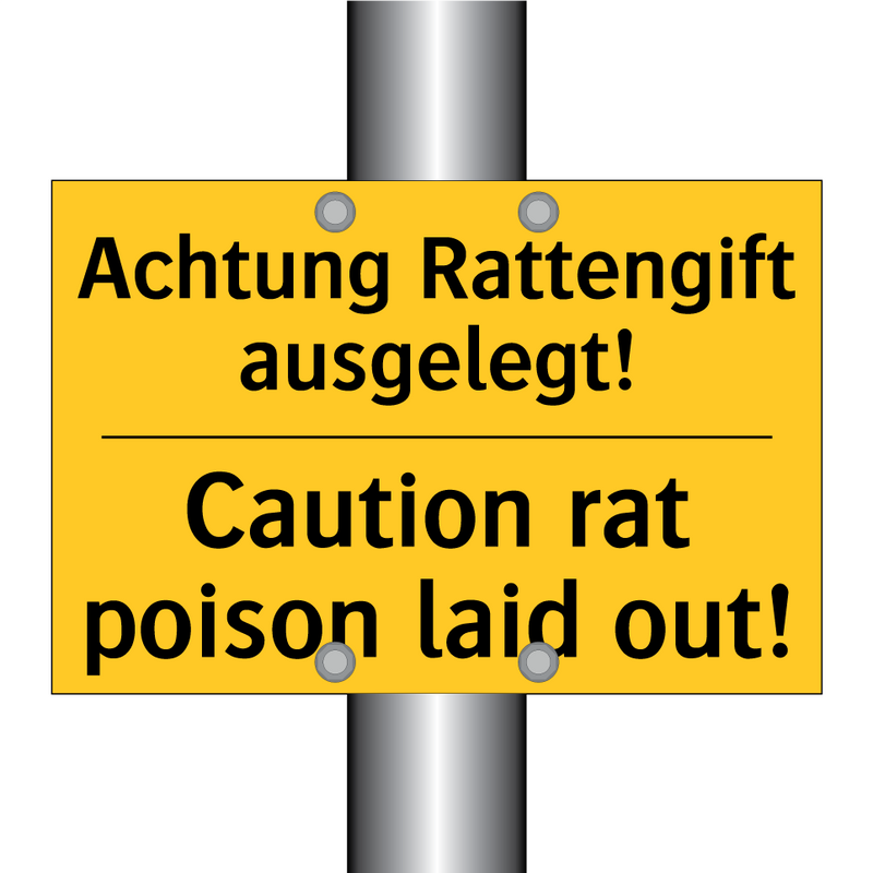 Achtung Rattengift ausgelegt! - Caution rat poison laid out!