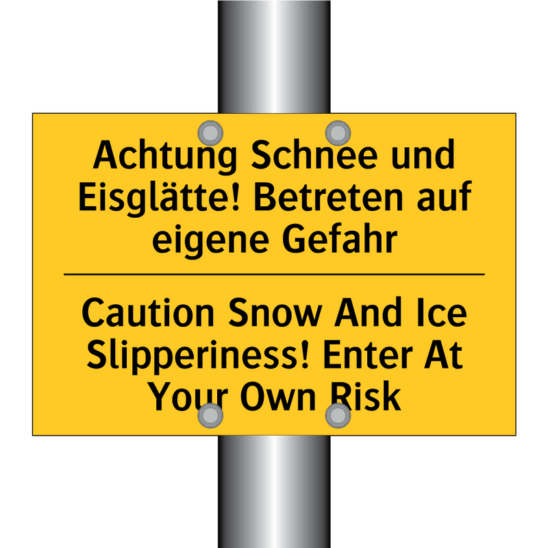 Achtung Schnee und Eisglätte! /.../ - Caution Snow And Ice Slipperiness! /.../