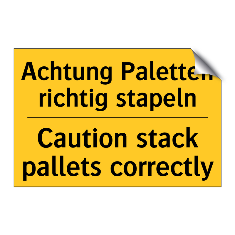 Achtung Paletten richtig stapeln/.../ - Caution stack pallets correctly/.../