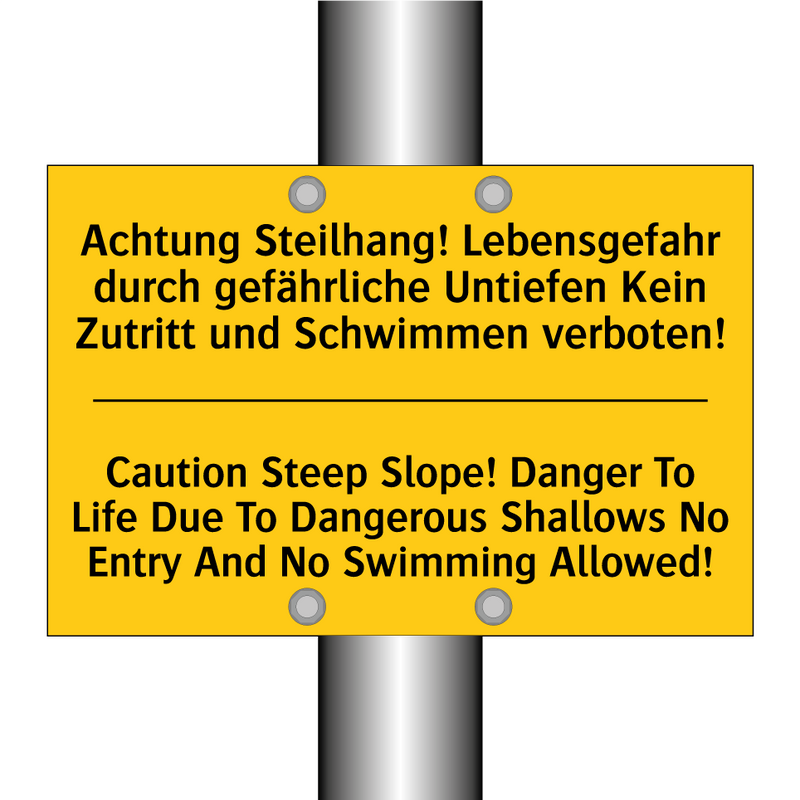 Achtung Steilhang! Lebensgefahr /.../ - Caution Steep Slope! Danger To /.../