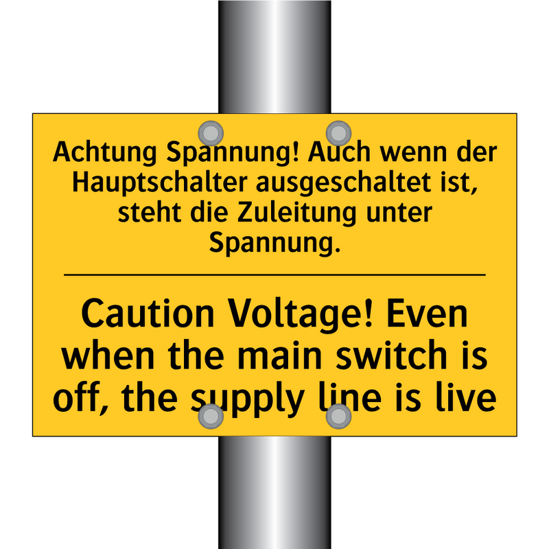 Achtung Spannung! Auch wenn der /.../ - Caution Voltage! Even when the /.../