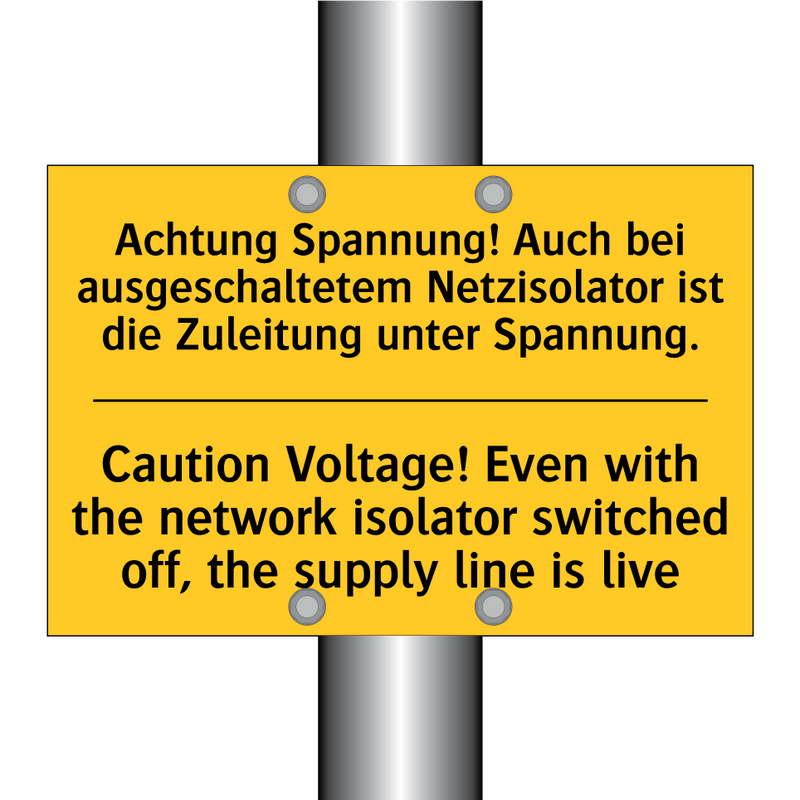 Achtung Spannung! Auch bei ausgeschaltetem /.../ - Caution Voltage! Even with the /.../