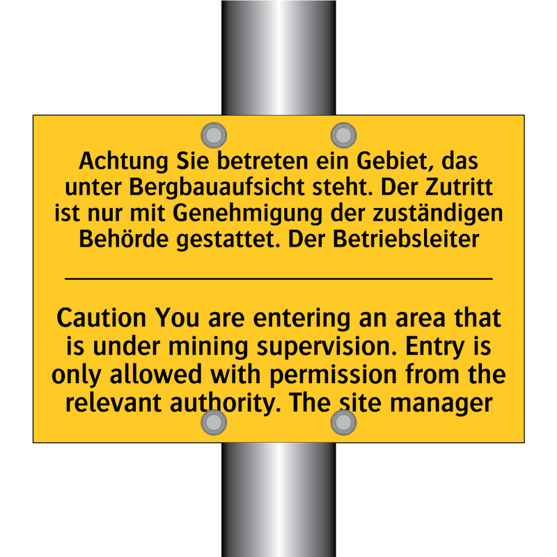 Achtung Sie betreten ein Gebiet, /.../ - Caution You are entering an area /.../