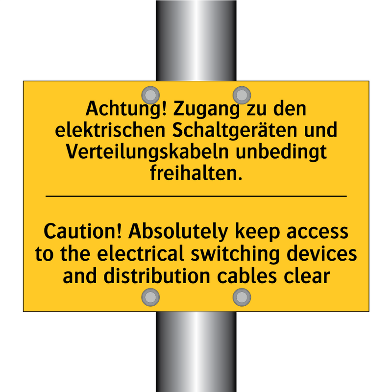 Achtung! Zugang zu den elektrischen /.../ - Caution! Absolutely keep access /.../