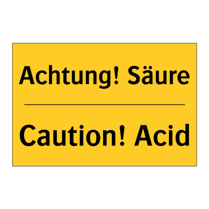 Achtung! Säure - Caution! Acid