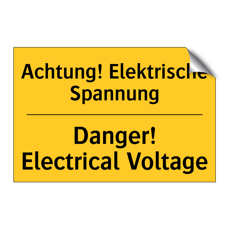 Achtung! Elektrische Spannung - Danger! Electrical Voltage