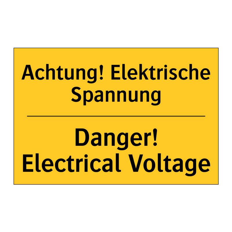 Achtung! Elektrische Spannung - Danger! Electrical Voltage