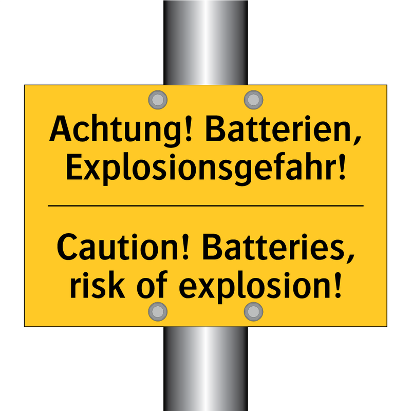 Achtung! Batterien, Explosionsgefahr!/.../ - Caution! Batteries, risk of explosion!/.../