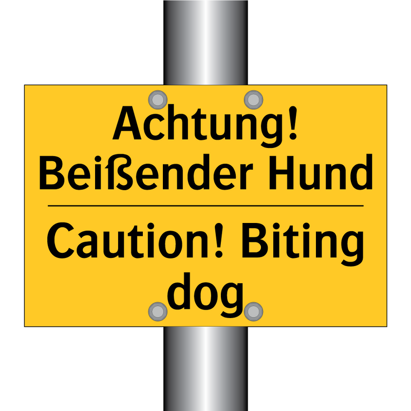 Achtung! Beißender Hund - Caution! Biting dog