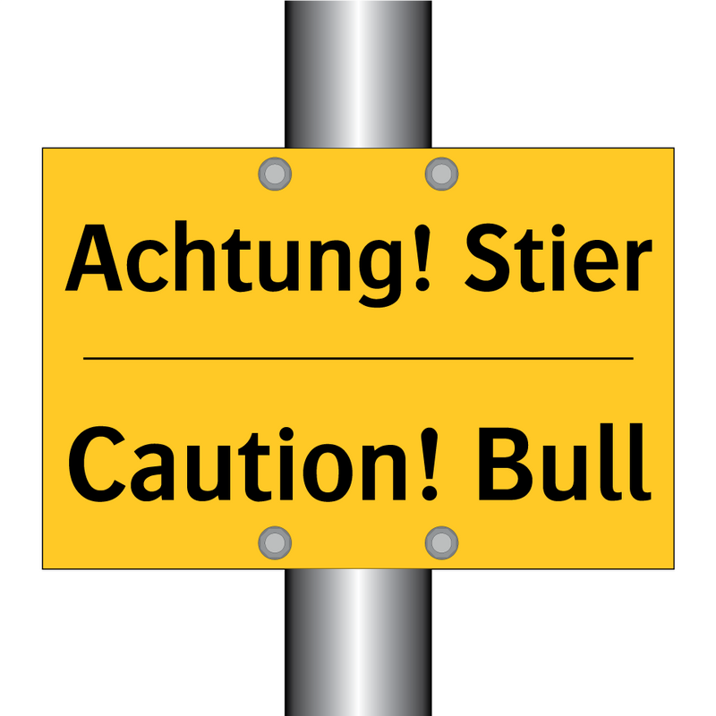 Achtung! Stier - Caution! Bull