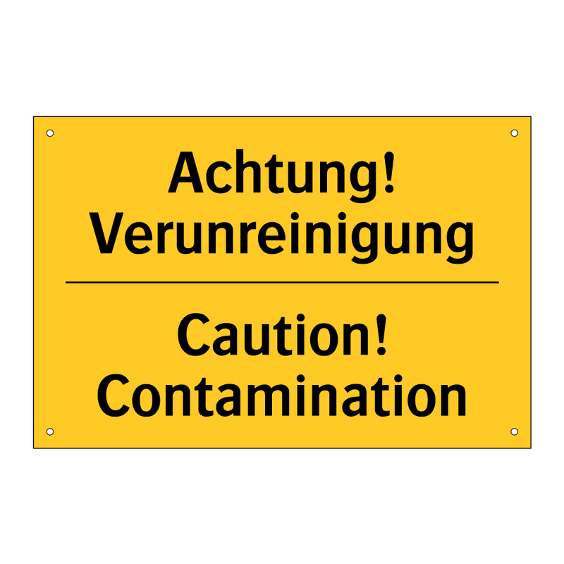 Achtung! Verunreinigung - Caution! Contamination